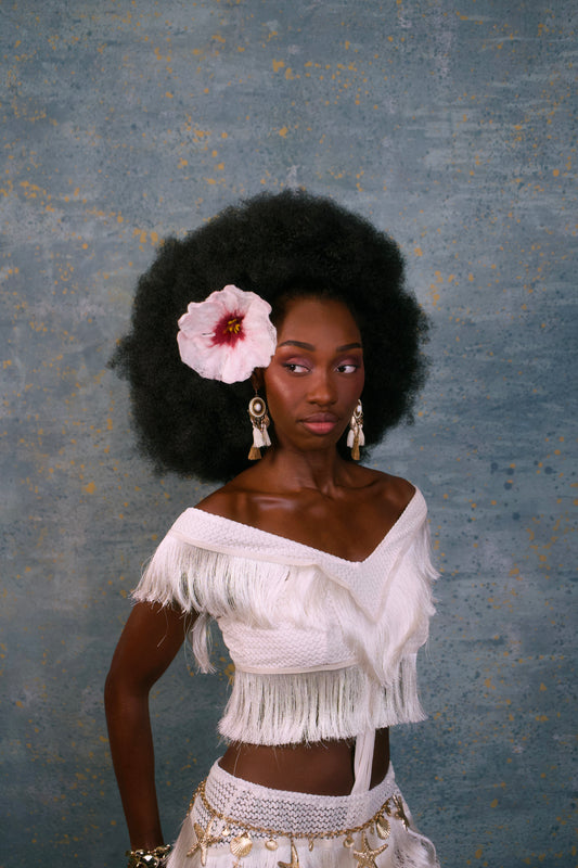 Handmade Hibiscus Flower Hair Clip | Sorrel Hibiscus Inspired